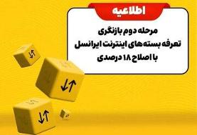 مرحله دوم بازنگری تعرفه بسته‌های اینترنت ایرانسل با اصلاح ۱۸ درصدی