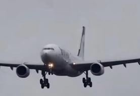 فرود نرم و زیبای هواپیمای ایرانی در فرودگاه منچستر؛ لندینگ عالی پرنده ایرانی را ببینید