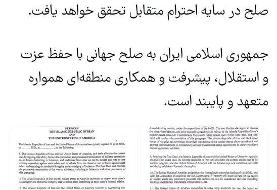 پزشکیان: این یک سند تاریخی و پیامی از ایران مقتدر است