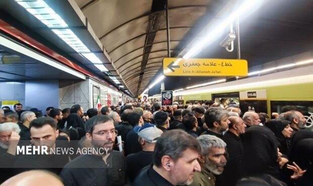 رکوردشکنی مترو تهران در جابه‌جایی مسافر